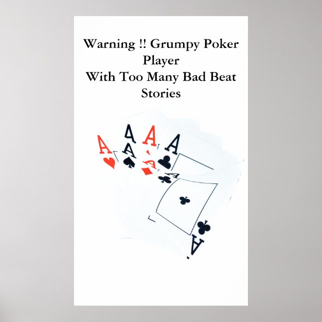 Funny Poker Bad Beat Story, Wall Poster (Vorne)