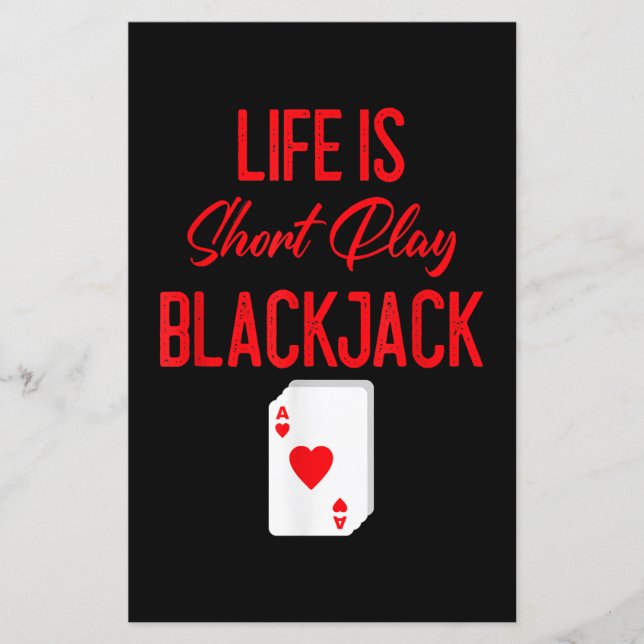 Funny Poker | Das Leben ist ein Kurzer Blackjack (Vorderseite)