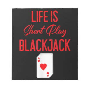 Funny Poker   Das Leben ist ein Kurzer Blackjack Notizblock