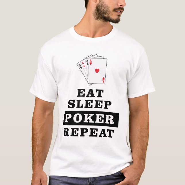 Funny Poker Design T-Shirt (Vorderseite)