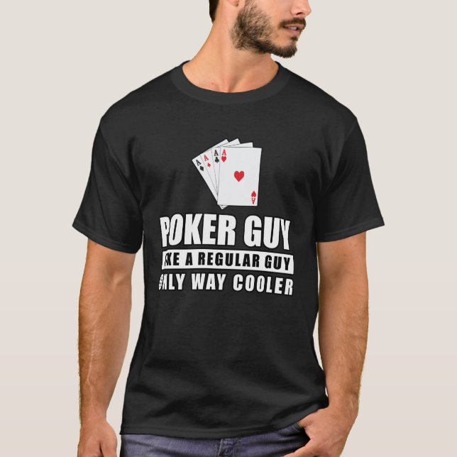 Funny Poker Design T-Shirt (Vorderseite)