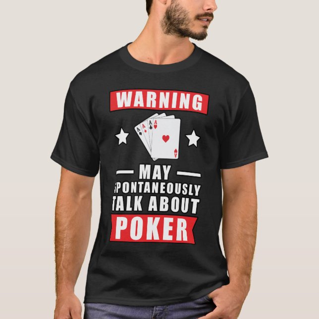Funny Poker Design T-Shirt (Vorderseite)