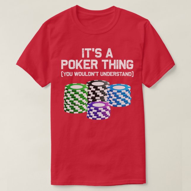 Funny Poker Designs For Men Women Casino Card Game T-Shirt (Design vorne)