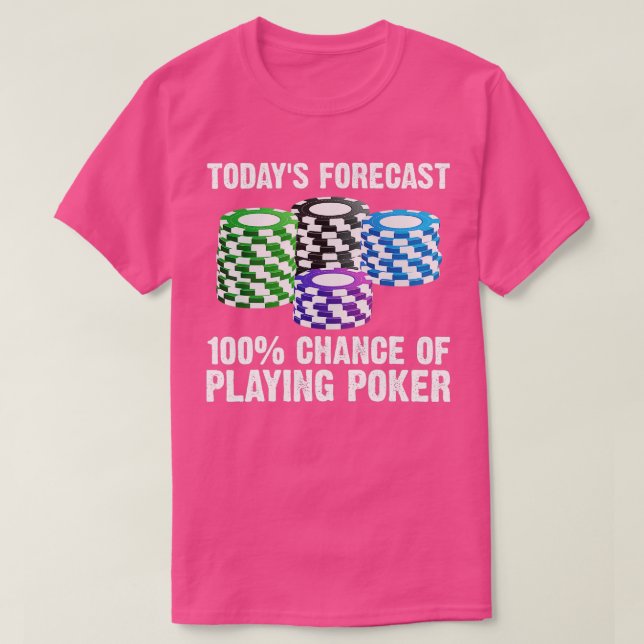 Funny Poker Designs for Men Women Casino Kartenspi T-Shirt (Design vorne)