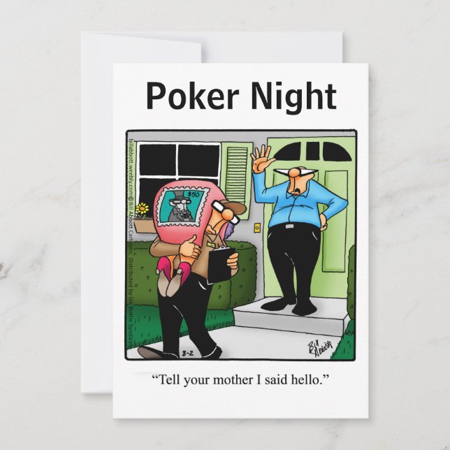 Funny Poker Night Einladungen (Vorderseite)