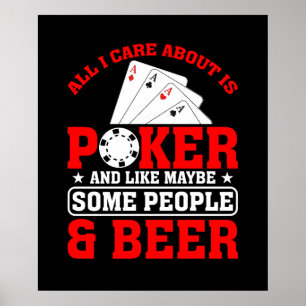 Funny Poker People Bierkunst Poster