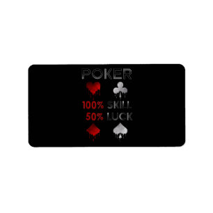 Funny Poker Poker 100 % Qualifikation und 50 % G Adressaufkleber