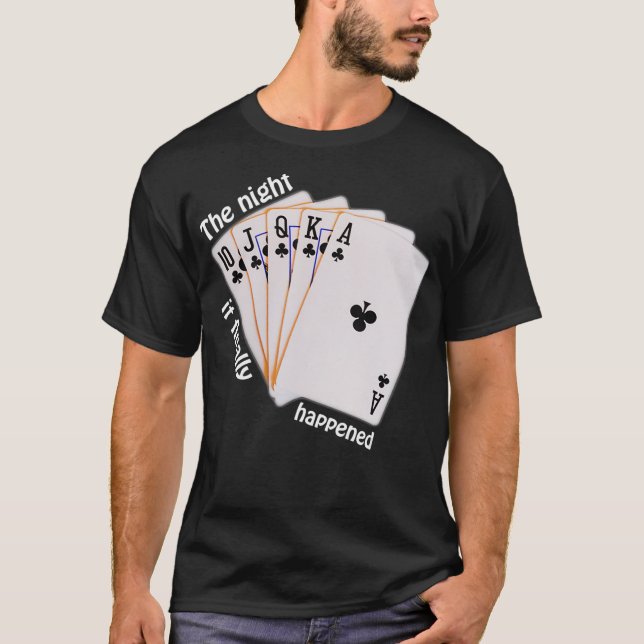 Funny Poker   Royal Straight Flush  T-Shirt (Vorderseite)