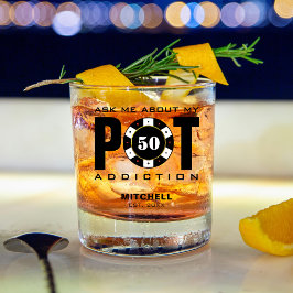 Funny Poker Spaß Pot Advocation Whiskyglas