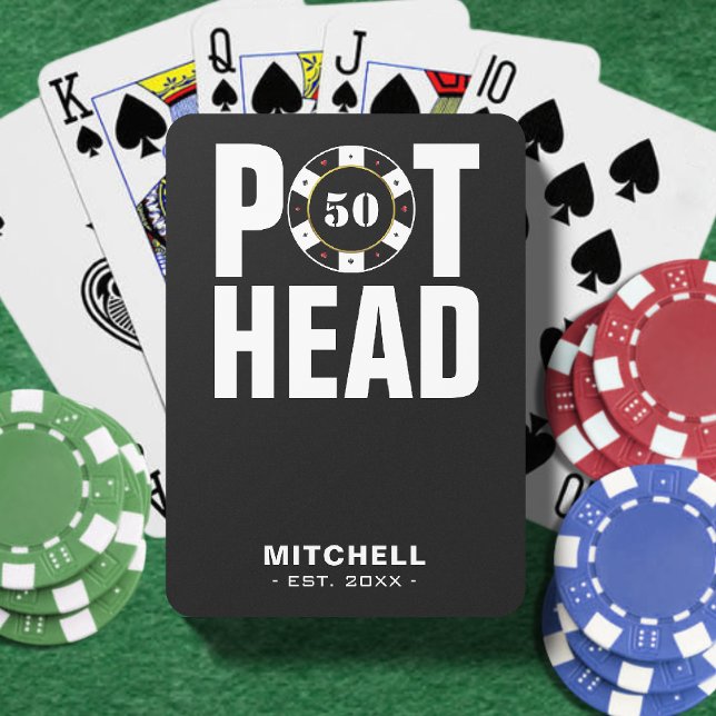 Funny Poker Spaß Pot Head Spielkarten (Funny Poker Humor Pot Head Poker Cards
)