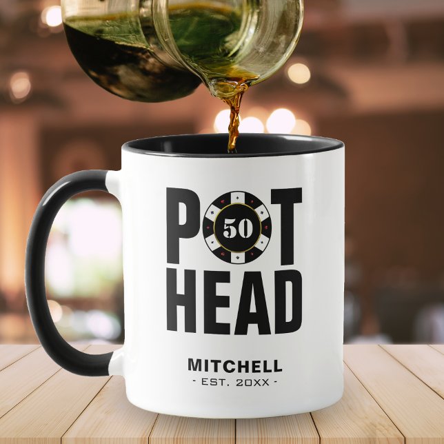 Funny Poker Spaß Pot Head Tasse (Funny Poker Humor Pot Head Mug
)