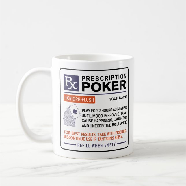 Funny Poker Tasse - Design (Links)