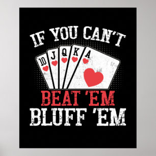 Funny Poker Wortart Spielkasino Poster