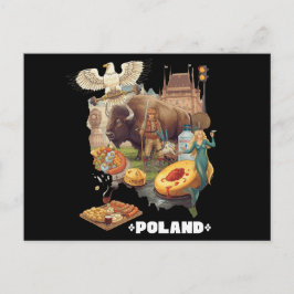 Funny Poland Stereotype Overload Postkarte