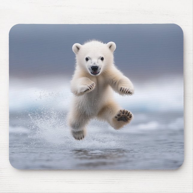 Funny Polar Bear Cub Mouse Pad Mousepad (Vorne)