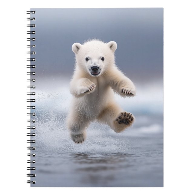 Funny Polar Bear Cub Notizblock (Vorderseite)