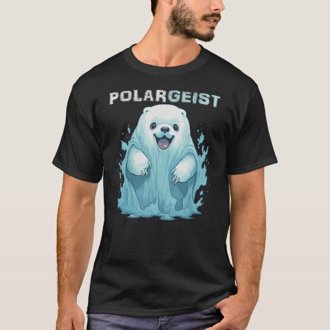 Funny Polar Bear Halloween Tshirt Poltergeist Ghos (Vorderseite)