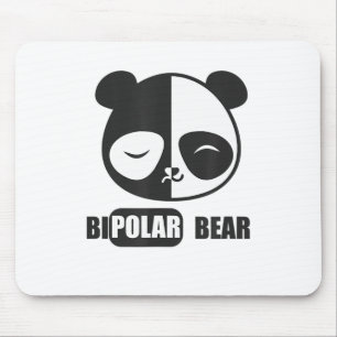 Funny Polar Bear Painting for Animal Lover Mousepad