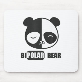 Funny Polar Bear Painting for Animal Lover Mousepad