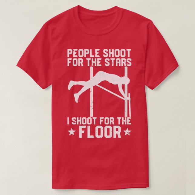 Funny Pole Vault Pole Gewölbe für den Boden T-Shirt (Design vorne)