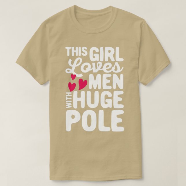 Funny Pole Vault Pole Gewölbe riesige Pole T-Shirt (Design vorne)