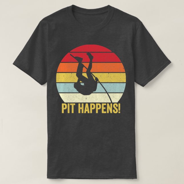 Funny Pole Vault Pole VaulingPIT passiert Retro T-Shirt (Design vorne)