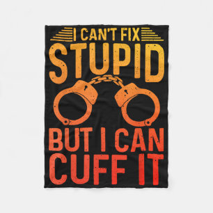 Funny Police Art for Men Women Policeman Polizist Fleecedecke