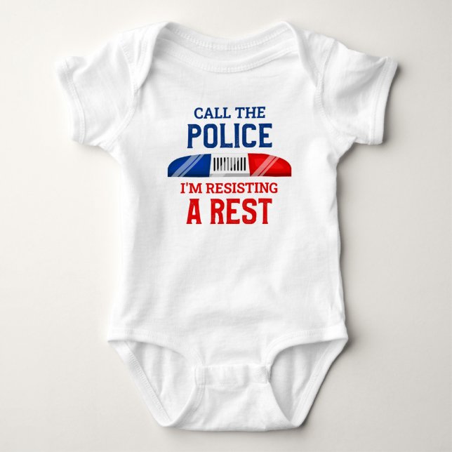Funny Police Baby Kleidung Strampler (Vorderseite)