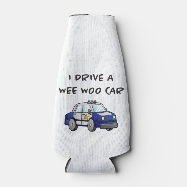 Funny Police Car Flaschenkühler (Vorderseite)