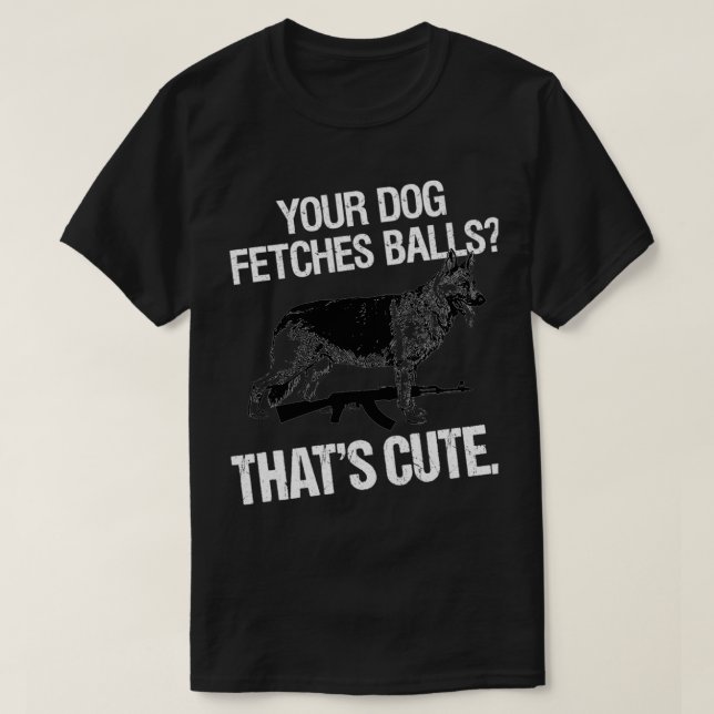 Funny Police K9 Unit Hund Deutscher Schäferhund Ka T-Shirt (Design vorne)