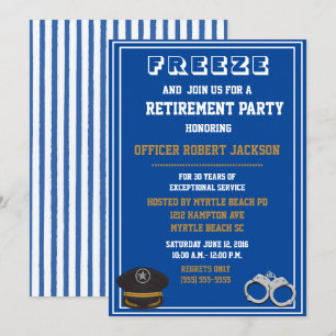 Funny Police Law Enforcement Retirement Einladung