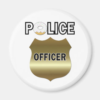 Funny Police Officer Gips Magnet