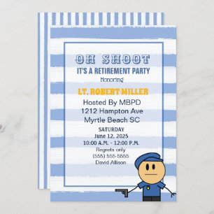Funny Police Officer Retirement Party Einladung