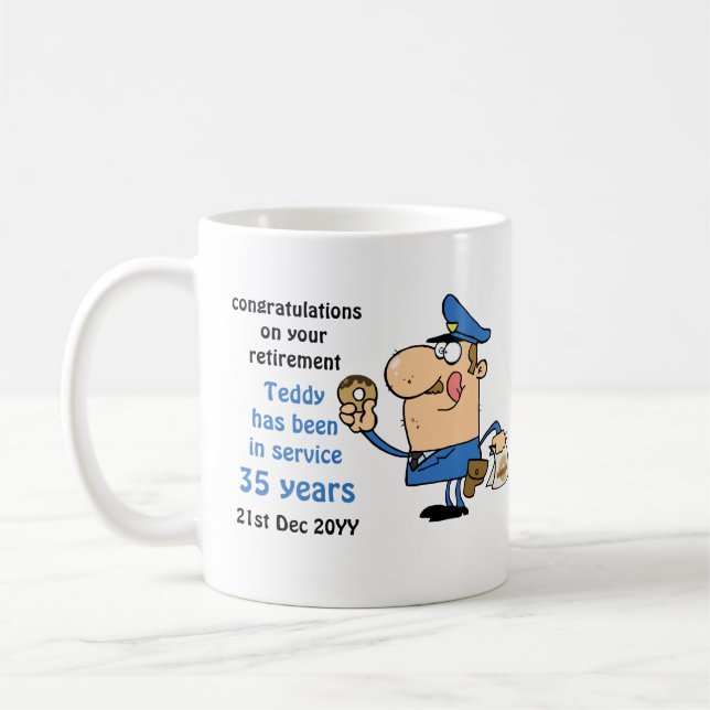 Funny Police Officers Retirement Tasse Personalisi (Links)