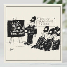 Funny Police Training an einem Cartoon der Polizei
