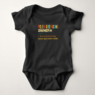 Funny Polish Greyhound Vintage Retro Dog Mom Dad G Baby Strampler
