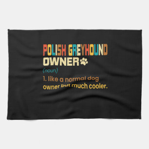 Funny Polish Greyhound Vintage Retro Dog Mom Dad G Geschirrtuch