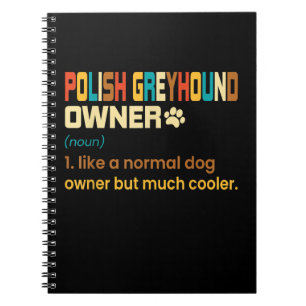Funny Polish Greyhound Vintage Retro Dog Mom Dad G Notizblock