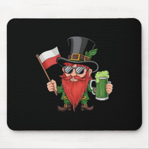 Funny Polish St. Patrick's Day Polen Flagge Mousepad