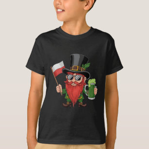 Funny Polish St. Patrick's Day Polen Flagge T-Shirt