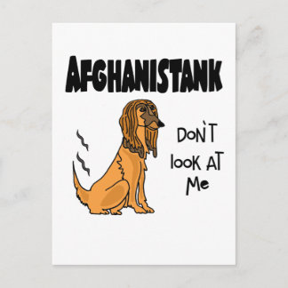 Funny Political Anti Joe Biden and Afghan Dog Pub Postkarte
