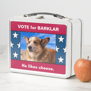 Funny Political Campaign Add Your Pet Foto USA Metall Brotdose