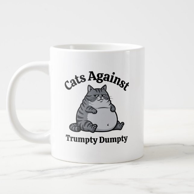 Funny Political Cat Anti-Trump Coffee Gift Dad Mom Jumbo-Tasse (Links)