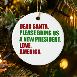 Funny Political Election Sehr geehrter Weihnachten Keramik Ornament