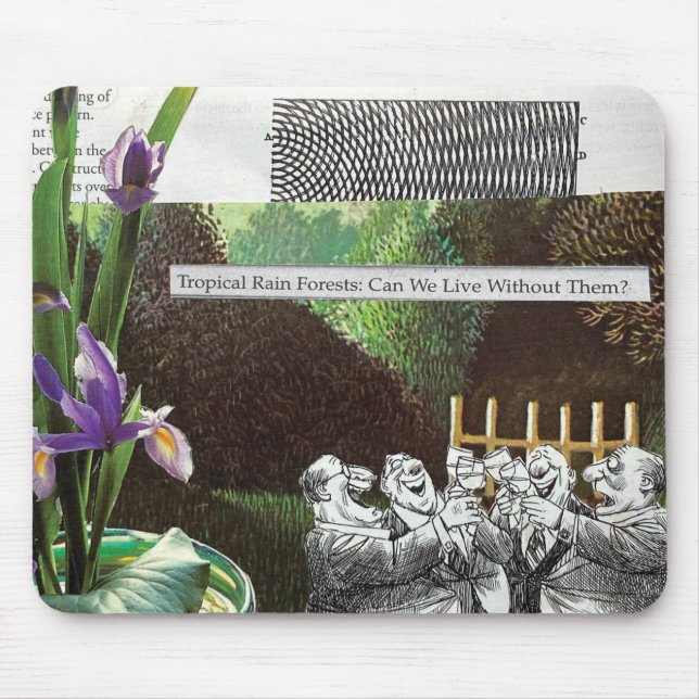 Funny Political Joest Forest Climate Change Satire Mousepad (Vorne)