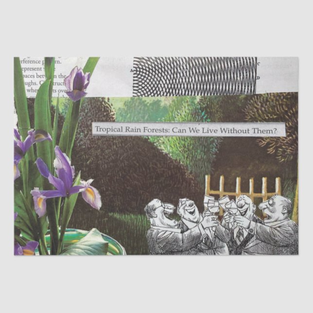 Funny Political Joest Forest Climate Change Satire Seidenpapier (Vorderseite)