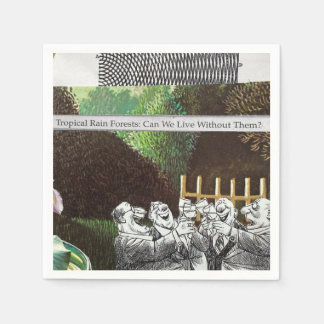 Funny Political Joest Forest Climate Change Satire Serviette