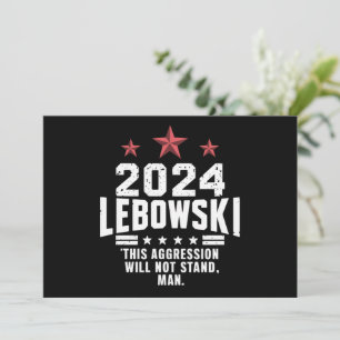 Funny Political Lebowski Wahl 2024 Einladung