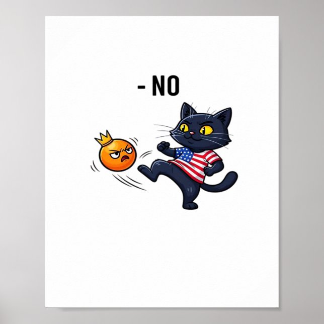 Funny Political Meme No Cat Design Poster (Vorne)