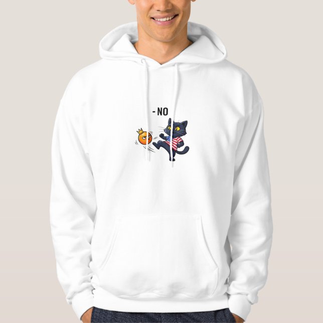 Funny Political Meme No Cat Hoodie (Vorderseite)